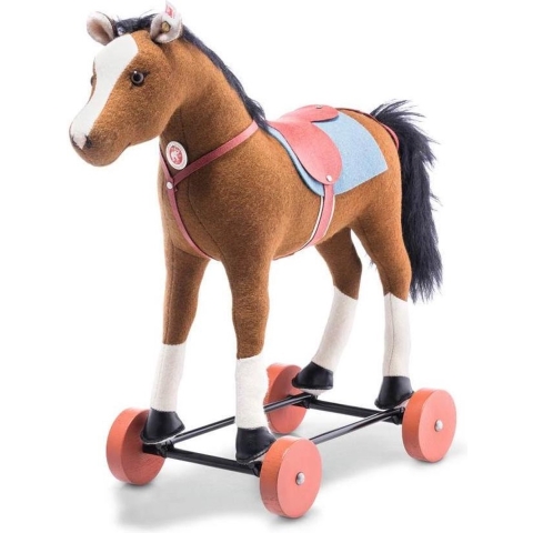 Steiff Friedhelms paard op wielen 32 cm. EAN 006838