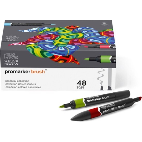 Winsor & Newton Brushmarker Set Essential Collection 48 stuks