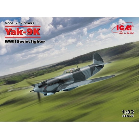 1:32 ICM 32091 Yak-9K - WWII Soviet fighter Plastic Modelbouwpakket