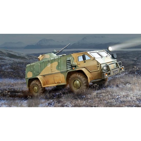 The 1:35 Model Kit of a Russian GAZ39371 High Mobility Multipropose Military Vehicle.

Plastic Kit 
Glue not included
Dimension 156 * 80 mm
290 Plastic parts
The manufacturer of the kit is Trumpeter.This kit is only online available