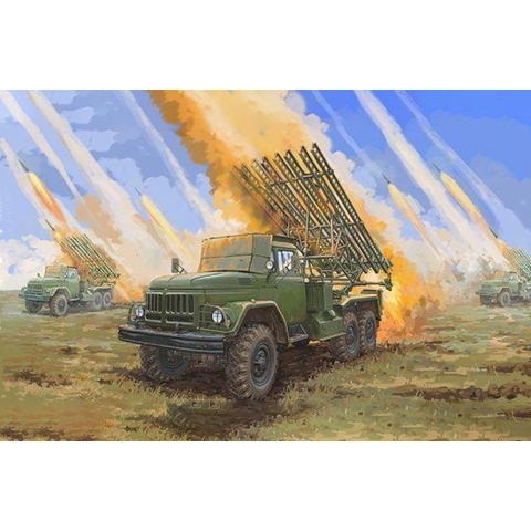 The 1:35 Model Kit of a Soviet 2B7R Multiple Rocket Launcher BM13 HMM.

Plastic Kit 
Glue not included
Dimension 215 *76 mm
510 Plastic Parts
The manufacturer of the kit is Trumpeter.This kit is only online available.