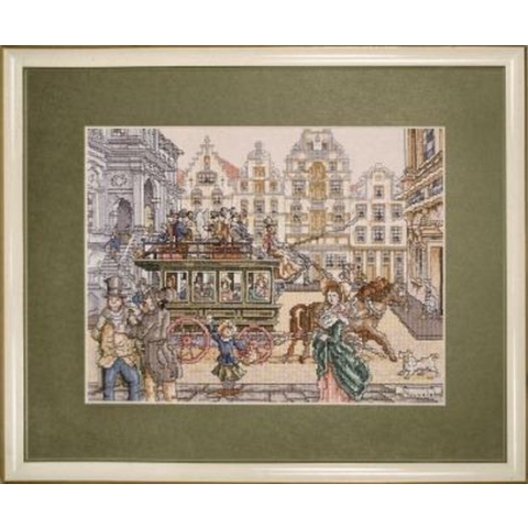 borduurpakket 43001 de oude tijd, omnibus