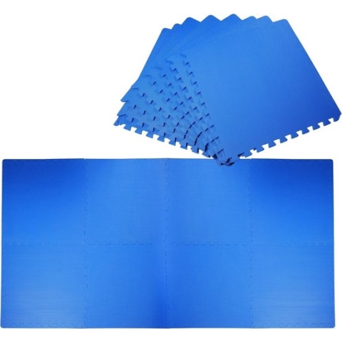 Puzzelmat - Speelmat - Kruipmat - Baby - kinderen - EVA Foam - 8 delig - 120 x 240 cm - Blauw
