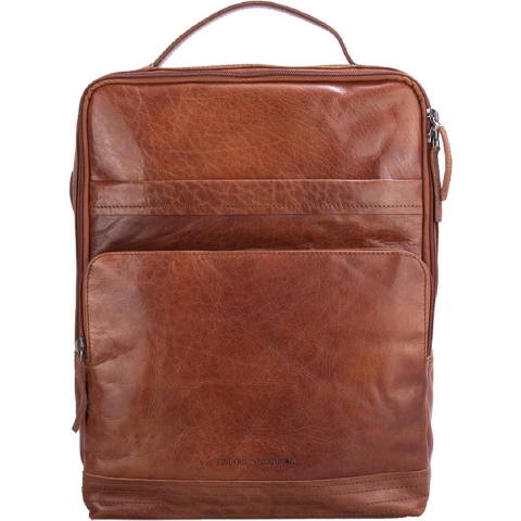 Spikes & Sparrow Laptoprugzak Bronco Leer - cognac