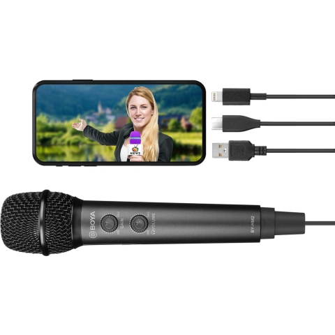Boya Digitale Handheld Microfoon BY-HM2 voor iOS, Android, Windows en Mac