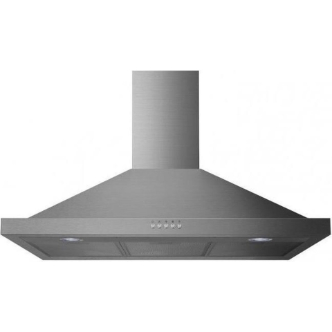 Exquisit KH92-3INOX - Afzuigkap Schouwkap - 90 cm - Inox