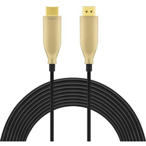 NÖRDIC HDMI-F010 HDMI2.0 - 4K 60Hz - Glasvezel kabel - 18Gbps - HDR - ARC - 10 Meter - Zwart