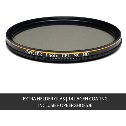 RAWSTER Photo • Polarisatiefilter • 77mm • Slim frame • Multi-coated