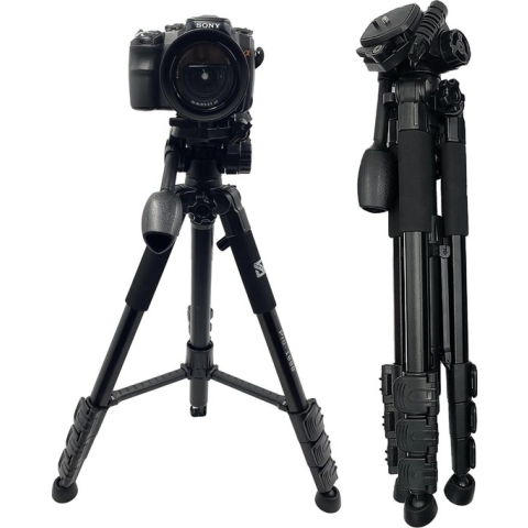 SEFID - Statief - Pro1000 - Tripod - Camera en smartphone standaard – Incl. houder voor iPhone, tablet/iPa en Samsung - Zwart