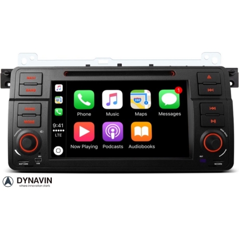 Dynavin BMW E46 / M3 radio navigatie carkit usb sd android 12 carkit 64gb Dynavinmet apple carplay en android auto