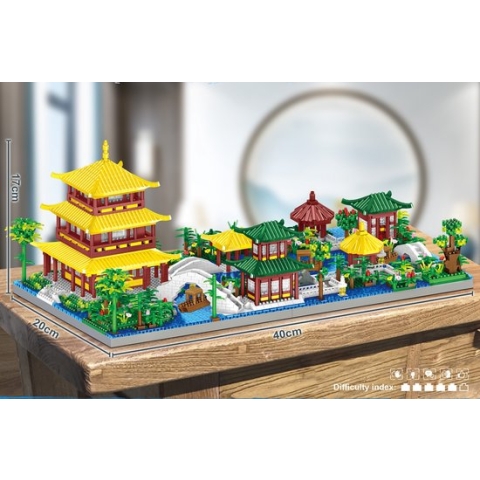 Lezi Dongting-meer - Nanoblocks / miniblocks - Bouwset / 3D puzzel - 4154 bouwsteentjes