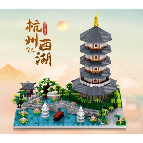 Lezi West Lake - Nanoblocks / miniblocks - Bouwset / 3D puzzel - 3976 bouwsteentjes