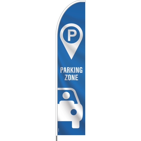 Beachflag - Parkeren - Vlag + Hengelsysteem + Draagtas - Actievlag.nl