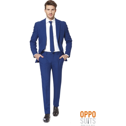 OppoSuits Navy Royale - Mannen Zomer Kostuum - Blauw - Feest - Maat 52