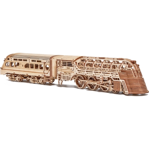 Wood Trick - Modelbouw 3D houten puzzels – ‘Atlantic Express’ trein (WDTK029) - 636 stuks - Geen lijm noch verf nodig