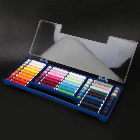 Naaigaren Kits, 32 Kleur 64 Naaiende Draad Kit Opbergdoos Naaimachine Accessoires Naaigereedschap Kit
