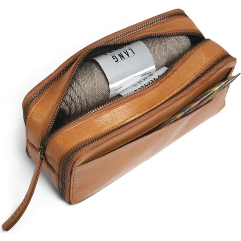 MUUD - Harmony - Luxe lederen haaktas - Whisky