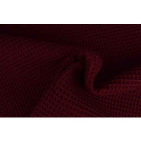 Wafelstof - Bordeaux rood - 10 meter