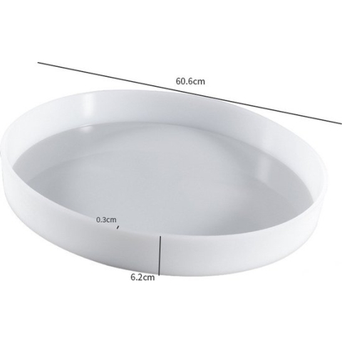 DW4Trading Siliconen Epoxy Mal Tafelblad Rond 60 cm Hoogte 6,2 cm - Meerdere Keren Te Gebruiken