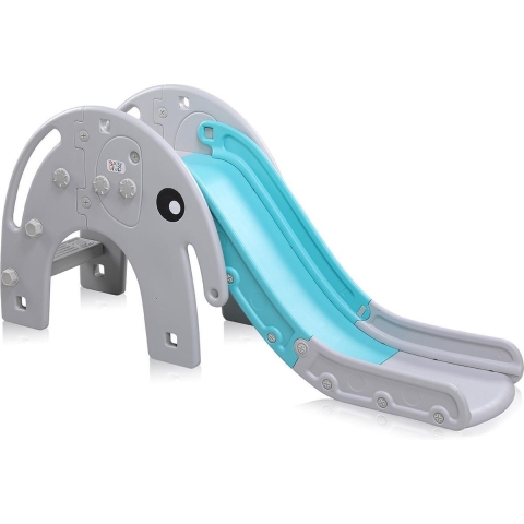Kinderglijbaan Olifant in turquoise en grijs