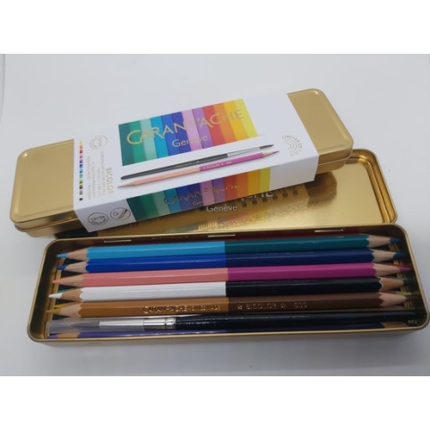Caran d'Ache Bicolor 12 Prismalo kleurpotloden Limited Edition 24 kleuren