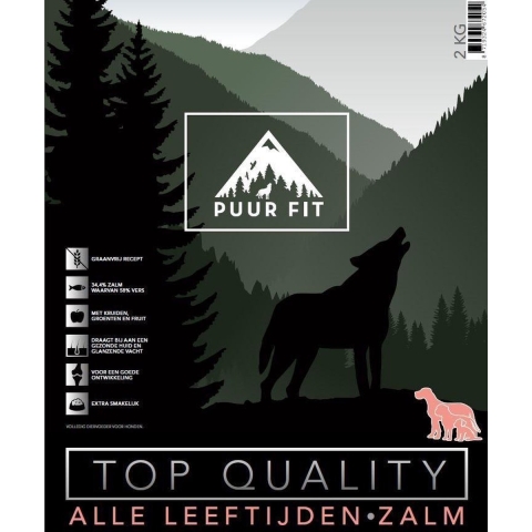 Puur Fit Top Quality - Hondenvoer - Alle Rassen Zalm 12 kilo