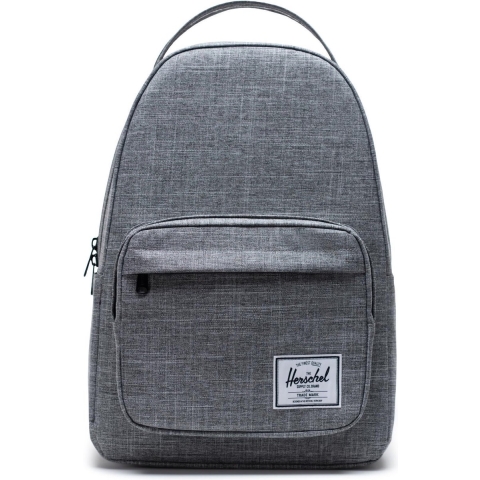 Miller - Raven Crosshatch / De ruimste rugzak van Herschel, met 32L opbergruimte, 15" laptopvak; 2 vakjes voor een flesje, meerdere opbergcompartimenten en dubbele handvaten / Beperkte Levenslange Garantie / Grijs