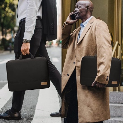 laptoptas, grote capaciteit, uitbreidbare aktetas voor dames en heren, zakelijk kantoor, reizen, waterafstotende laptoptas, computertas: 14 inch