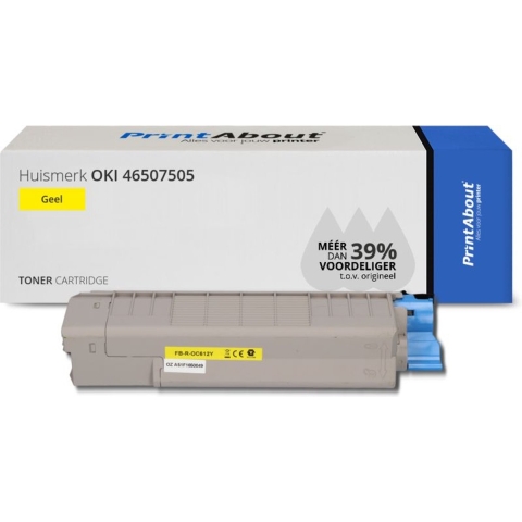 PrintAbout huismerk Toner 46507505 Geel geschikt voor OKI