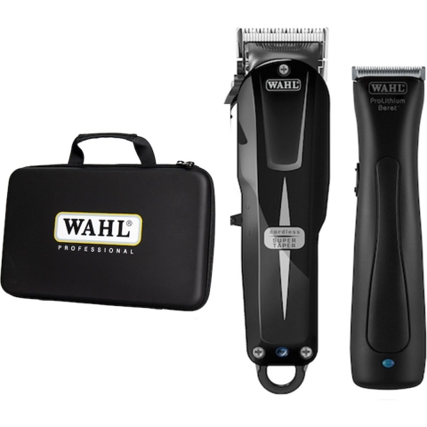 Wahl - Limited Edition - Cordless Combo Super Taper Black & Beret Black Stealth