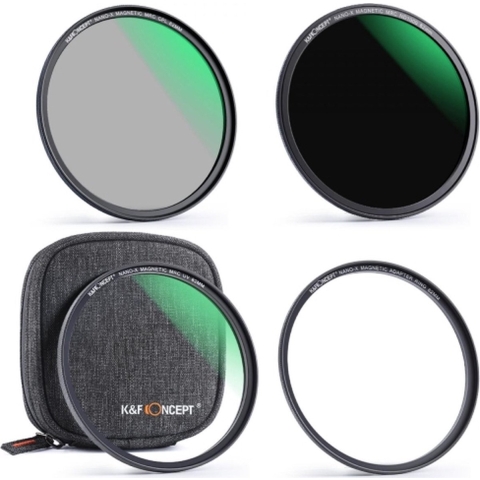 K&F Concept Magnetic Filterkit 62mm ND1000 + CPL + UV + Magnetisch Adapterring