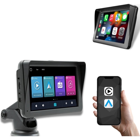 All Round - Navigatiesysteem - Apple Carplay - voor Apple en Android - Carplay Dongle - 7 inch - Touchscreen - Bluetooth - Multifunctioneel- Draadloos