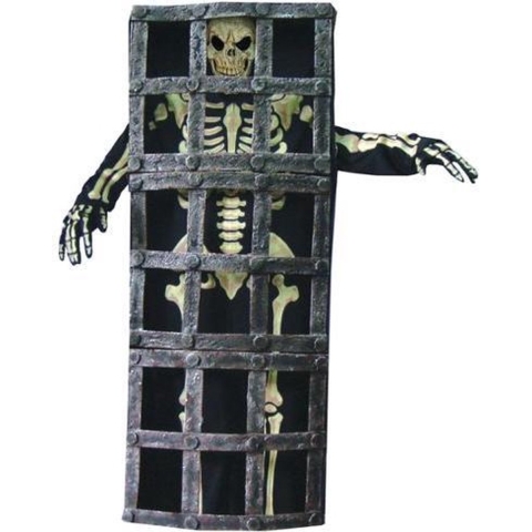 Skelet in kooi kostuum voor volwassenen  - Verkleedkleding - One size