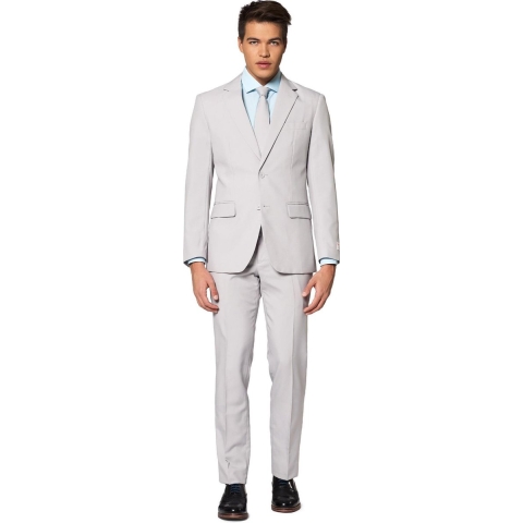 OppoSuits Groovy Grey - Mannen Kostuum - Grijs - Maat 54