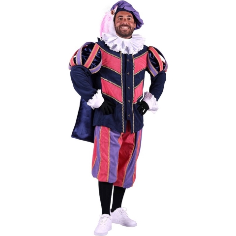 Luxe Piet ribfluweel met cape "Pamplona" maat XL