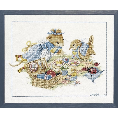 borduurpakket 33843 marjolein bastin, vera de muis, picknick