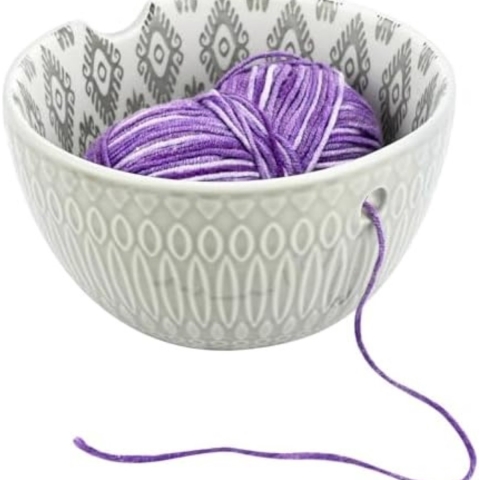 Yarn Bowl - Wolhouder - Garen Kom - Wol Kom - Kluwenhouder - Lichtgrijs