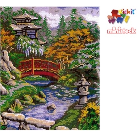 Stick-it Japanse tuin, ca. 9.700 steentjes, compatibel met Ministeck