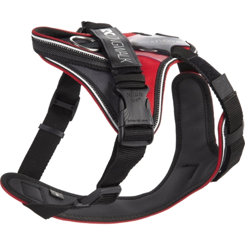 Julius-K9 IDC Longwalk Y-tuig - Hondentuig - S - Rood-Grijs