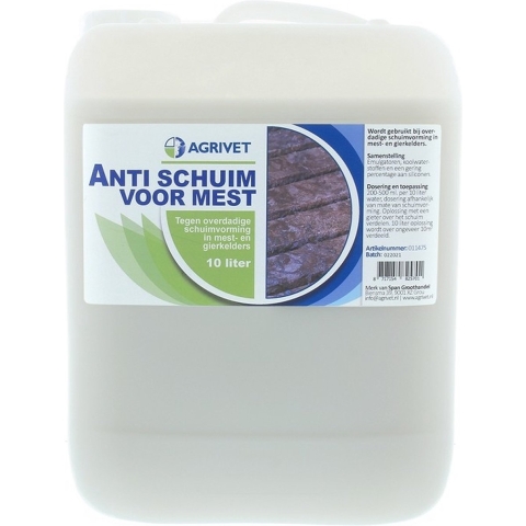 Agrivet Anti schuim voor mest 10L