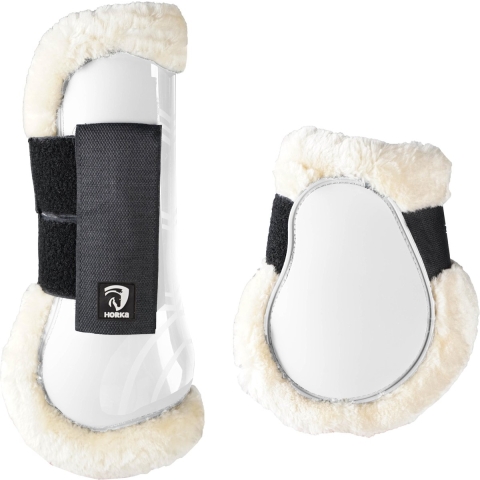 HORKA PVC BEENBESCHERMERSET MET BONT L wit