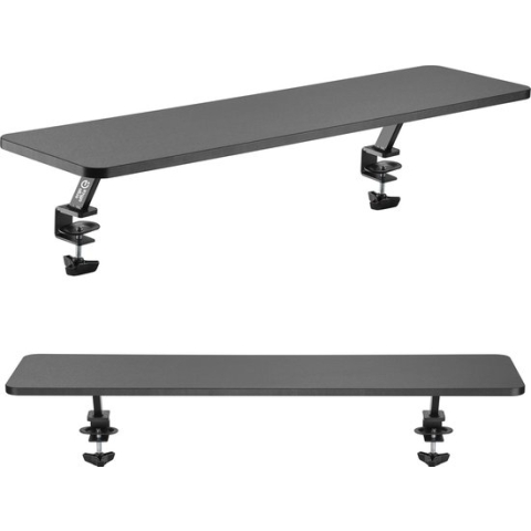 Ergo Office - Monitorstandaard 13"~32" tot max. 20kg / Tafelblad 100x26cm Planchet - Tafelbevestiging - Bureaubevestiging
