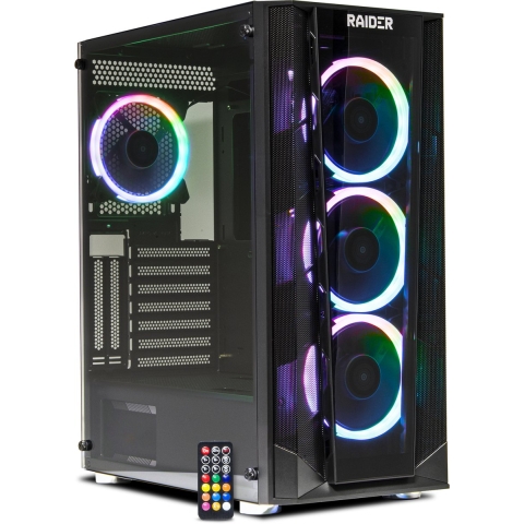 RAIDER CA4 ULTRA GAMING ATX PC Case - Behuizing met RGB + Remote