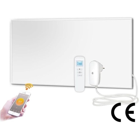 Infraroodverwarming - Infrarood verwarmingspaneel - Infrarood paneel - 520w - Wifi - Thermostaat - Afstandsbediening - Infraroodstraler - Oververhittingsbeveiliging - Verwarmingspaneel - Radiator - Wandverwarming - 920 * 620mm - App bediening