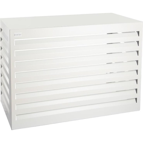 Evolar EVO-COVER-MW - Airco & Warmtepomp Buitenunit Omkasting - Maat Medium - 110 x 80 x 55 cm - Gepoedercoat - Aluminium - Hoogwaardige kwaliteit - Wit - RAL 9003