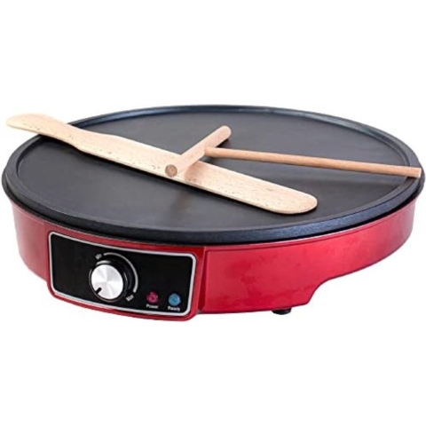 Roti Maker - Roti Maker Elektrice - Roti Pan - 30cm - Rood