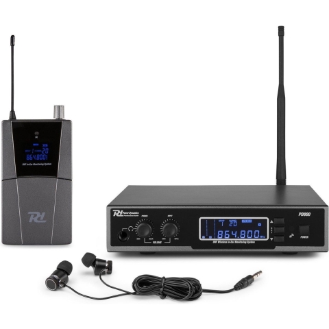 In-ear monitor - Power Dynamics PD800 - Professionele in-ear monitor set in koffer - UHF