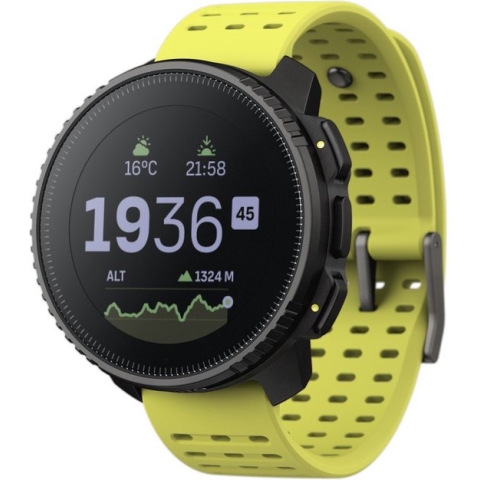 GPS-sporthorloge - ALTIMETER - SUUNTO - VERTICAAL - Zwart Lime Schermdiameter 49 mm