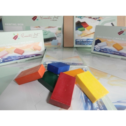 Encaustic Art  wasblokjes 48 stuks    Alle kleuren