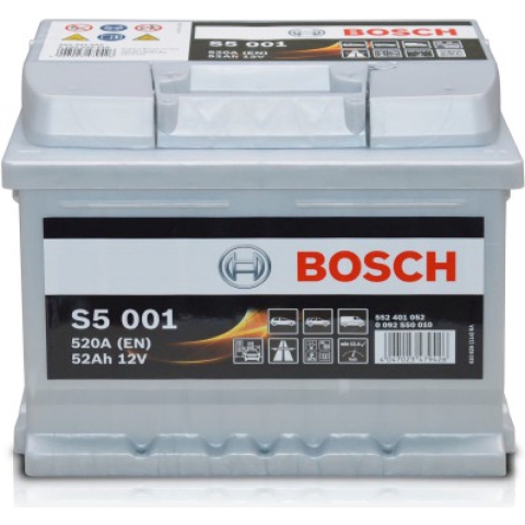 BOSCH | Accu - 12V 52Ah | S5001 - 0 092 S50 010 | Auto Start Accu